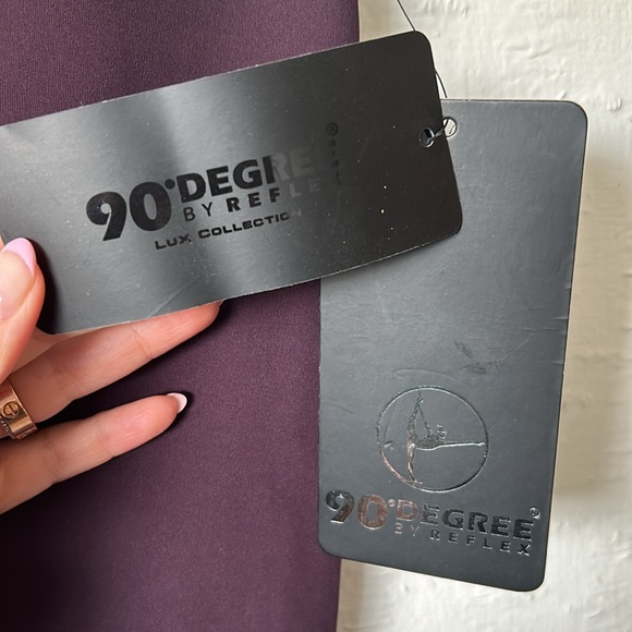 90 Degree by Reflex Purple Performance Capri Legging - Picture 5 of 11